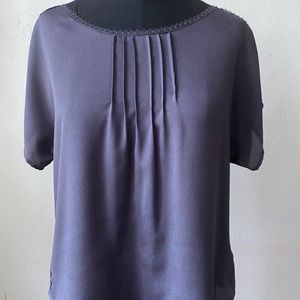 Silk top dolman short sleeves